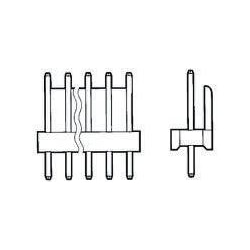 TE Connectivity MTA-100 2.54mm Header straight 14way, Elektronikkabel + Stecker, Braun