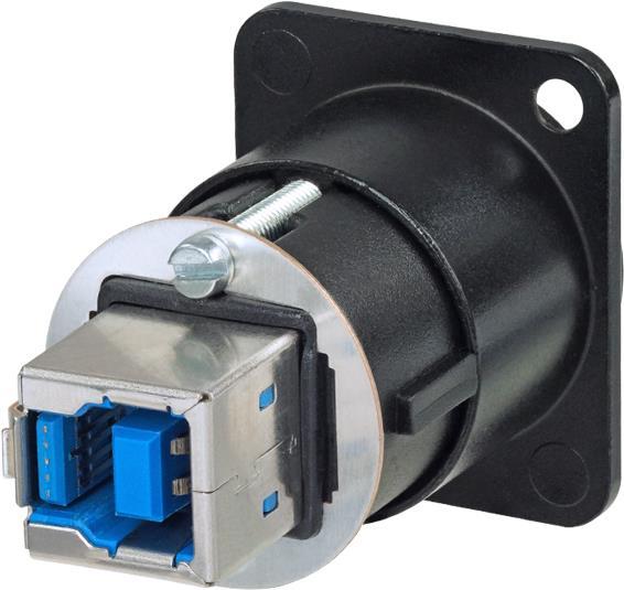 Actual product image Neutrik Reversible USB feedthrough 3.0 socket, mounting feedthrough Content: 1 pc.