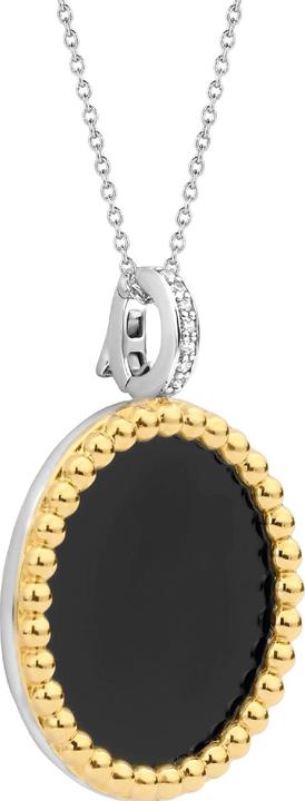 Ti Sento Milano Kette mit Anhänger Onyx bicolor vergoldet 6794BO (925er Silber, 45 cm)