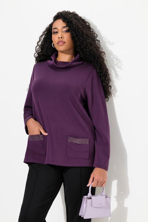 Actual product image Ulla Popken Cowl Neck Beaded Sweatshirt (42, 44)