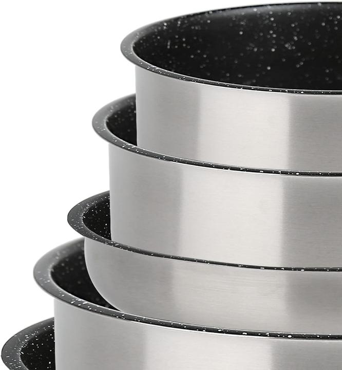 Actual product image Kamberg Stainless Steel Cookware Set (Frying pan, Pan set + pot set, Pot, Stainless steel, 28 x 5.50 cm)