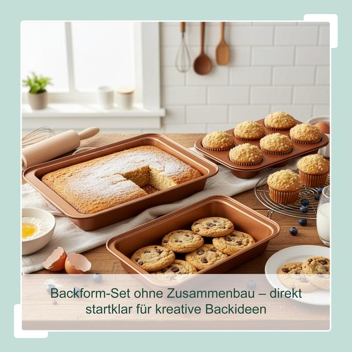 Produktbild Relaxdays 3-teiliges Backformen Set