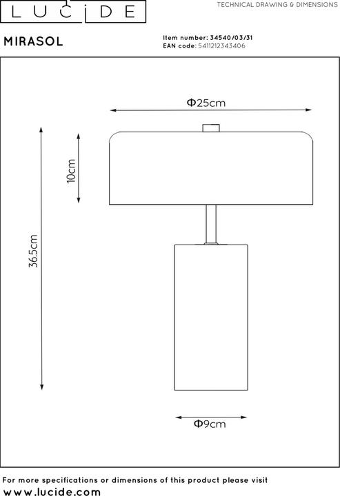 Actual product image Lucide Mirasol (G9)