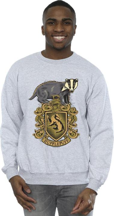 Actual product image Mens Hufflepuff Sketch Crest Sweatshirt (XXL)
