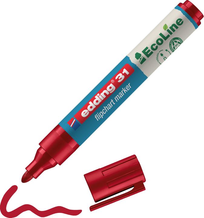 Produktbild Edding Flipchart Marker 31 (Rot, 3 mm, 1 x)