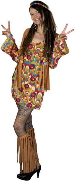 Actual product image MICA Festival Costume - Hippie - Adults - in different sizes S 36/38 (36, 38)