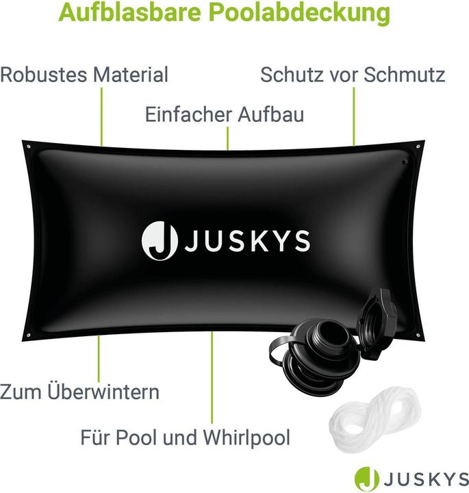 Produktbild Juskys Aufblasbare Poolabdeckung Eckig