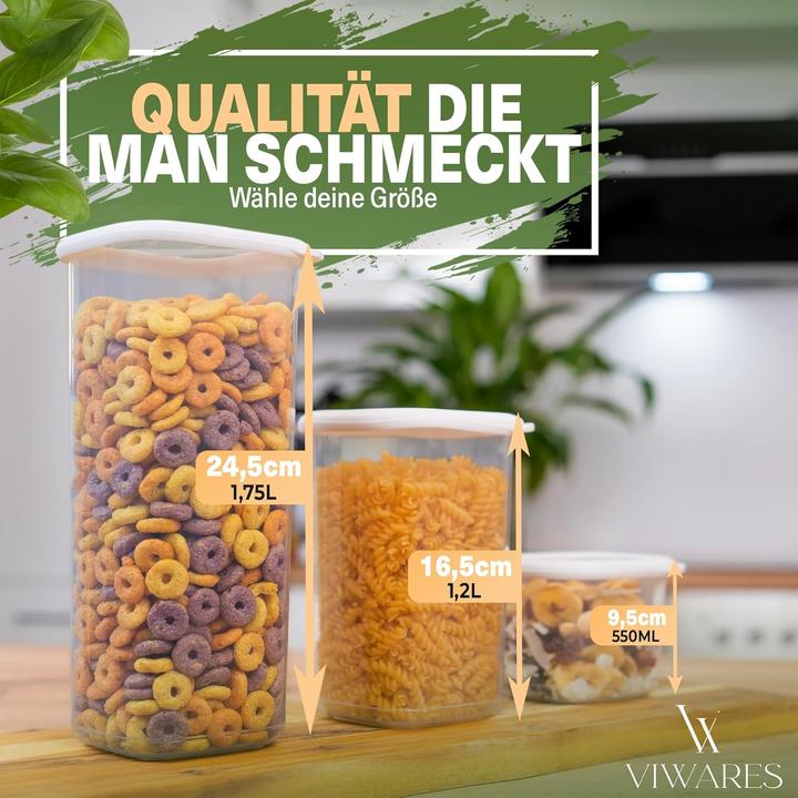 Actual product image Viwares Set of 12 storage tins (0.55 l)