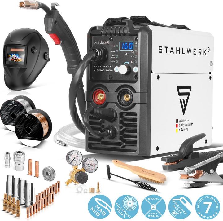 Produktbild Stahlwerk Schweissgerät MIG MAG 160 M Vollausstattung IGBT mit echten 160 Ampere