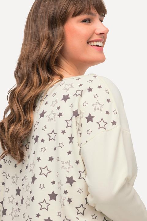 Image du produit Ulla Popken Pull en molleton oversize à col rond et manches longues (54)
