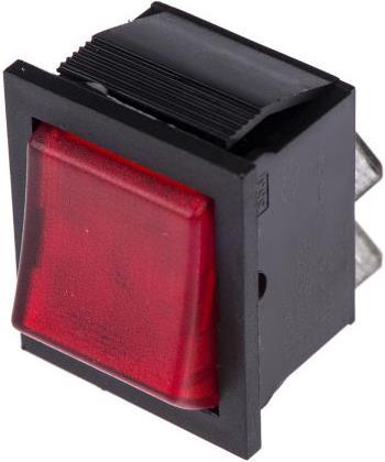 Produktbild Arcolectric Wippschalter 2P sw E-A 27x22mm bel rot