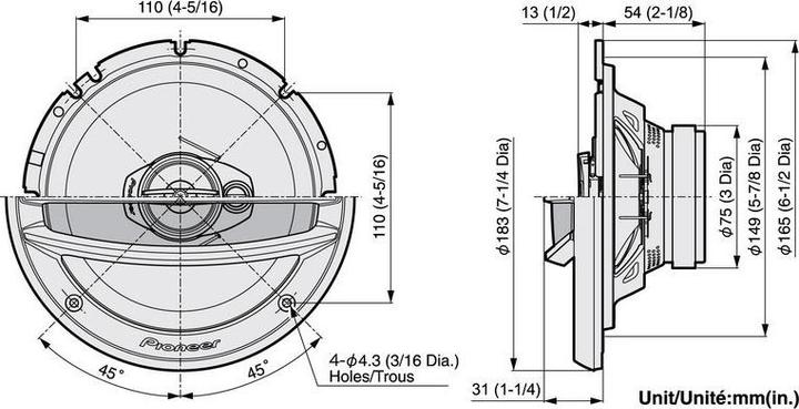 Actual product image Pioneer TS-A2013i (500 W, 20 cm)