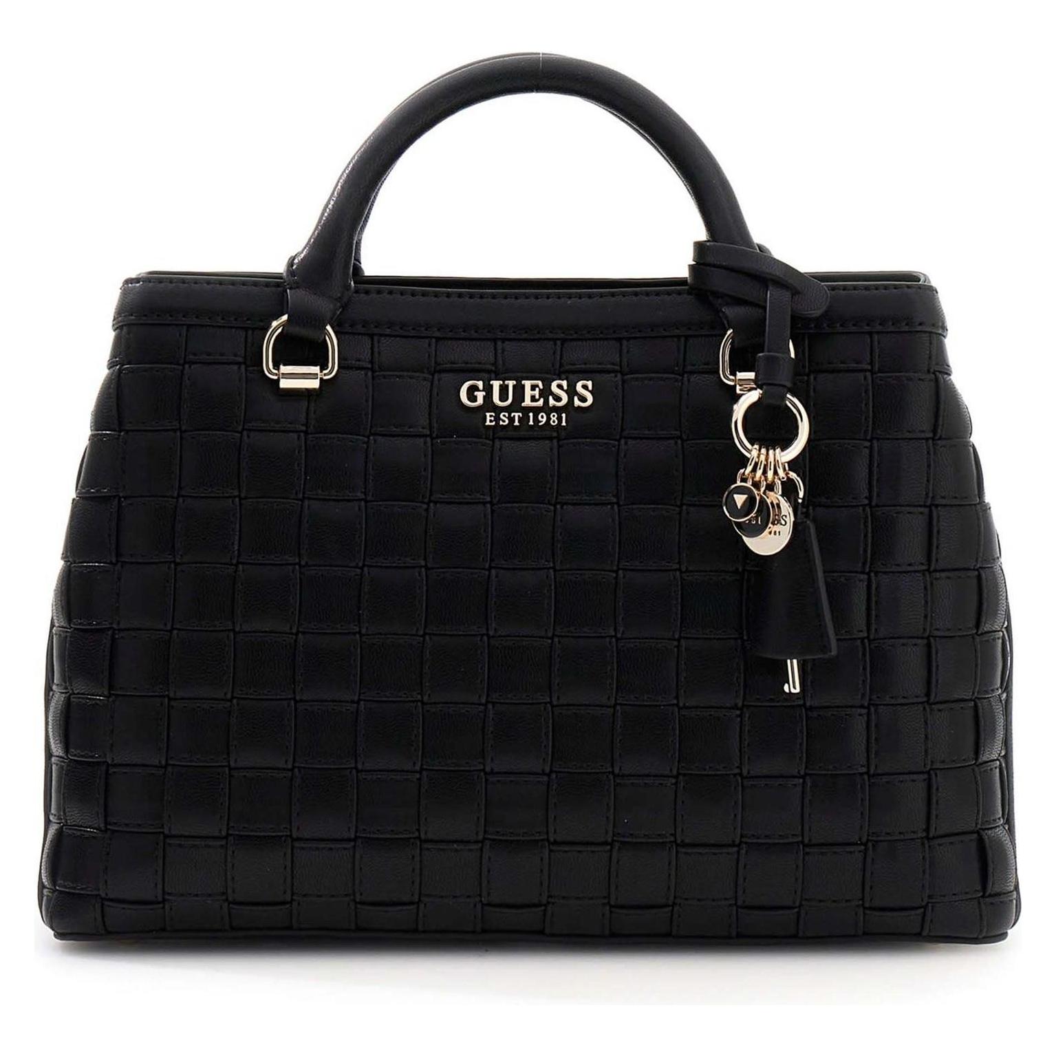Guess, Damen, Handtasche, Sandy Girlfriend Satchel, Schwarz