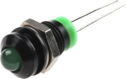 Produktbild RS PRO LED vorst 8mm sw Lötpins 2VDC grün IP67
