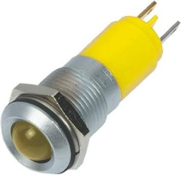 Produktbild RS PRO LED vorst 14mm chrom 24VAC/DC HC gelb