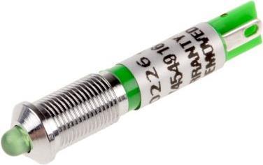 Produktbild RS PRO LED erhaben 6mm chrom 12Vdc grün