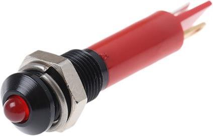 Produktbild RS PRO LED erhaben 6mm schwarz 24Vdc HE rot