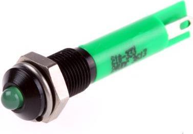 Produktbild RS PRO LED erhaben 6mm schwarz 24Vdc grün