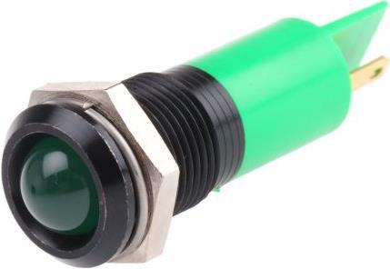 Produktbild RS PRO LED Einbau-Anzeige grün 14mm 12Vdc