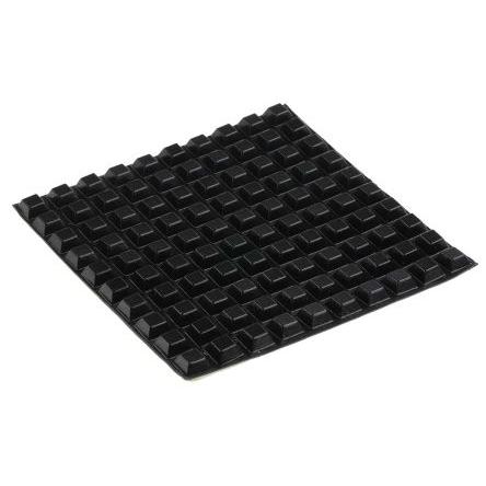 Rs Pro, Möbelgleiter + Schutzpuffer, Black stick on Sq, 5.8mm H x 12.7mm Dia