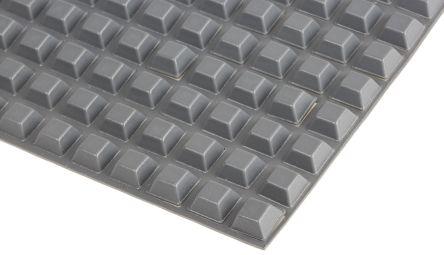 Produktbild RS PRO Grey stick on Sq, 5.8mm H x 12.7mm Dia (1900 lm)