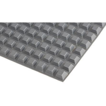 Rs Pro, Möbelgleiter + Schutzpuffer, Grey stick on Sq, 5.8mm H x 12.7mm Dia