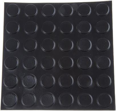 Produktbild RS PRO Black stick on, 3mm H x 20.6mm Dia
