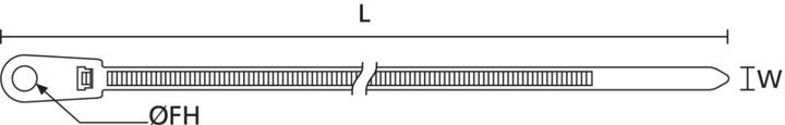 Actual product image HellermannTyton Cable tie T30MR 160x3,5mm (Plastic cable ties, 160 mm, 100 pcs.)