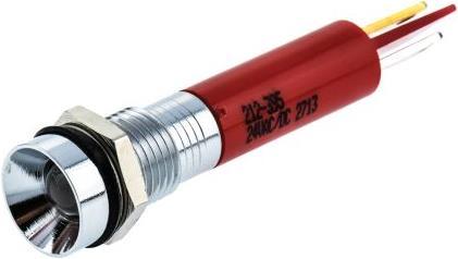 Produktbild RS PRO LED rot 24Vac/dc 8mm chrome innen