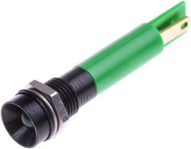 Produktbild RS PRO LED versenkt 8mm schwarz 230VAC grün