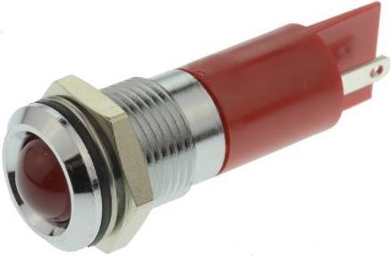 Produktbild RS PRO LED vorst 14mm chrom 24VDC HE rot IP67