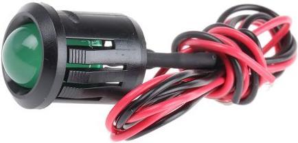 Produktbild RS PRO LED vorst 14mm schwarz 12VDC grün