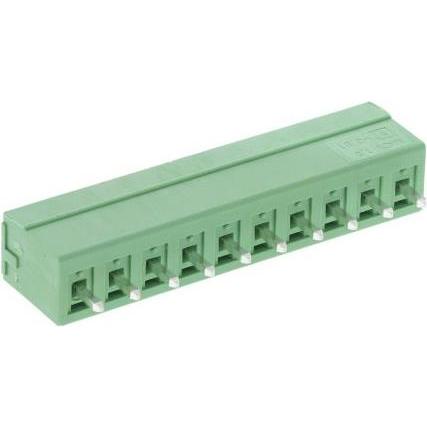 Phoenix Contact Presa diritta PCB passo 3,81mm 10 poli, Cavo + Spina elettrica, Verde
