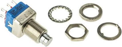 Actual product image APEM DPDT panel mount pushbutton switch