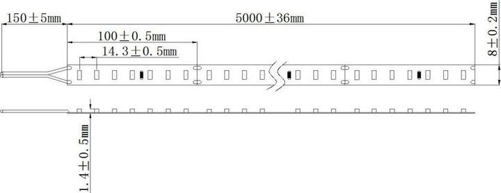 Immagine prodotto Synergy 21 Striscia LED Flex bianco freddo DC24V 36W IP68 CRI>90 2110 (Bianco freddo, 500 cm)