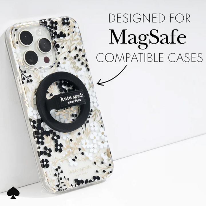 Image du produit Kate Spade Magnetischer Schlaufengriff – MagSafe Fingergriff (Schwarz)