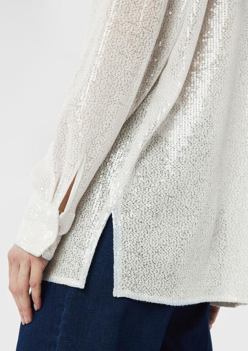 Produktbild Comma Bluse Festive Oversize-Hemdbluse mit Pailletten (44)