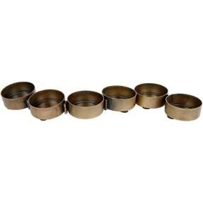 Portacandele, Teelichthalter 7Xantikgold Metall 33 Cm