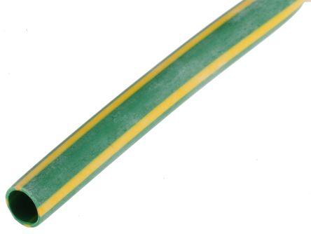 RS PRO Yellow/green flame retardant tube,4.8mm