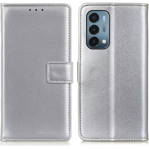 Thumbnail - MU Classic Classic II Leder Bookcover Series (OnePlus Nord N200 5G), Smartphone Hülle, Silber