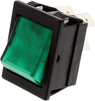 Produktbild Arcolectric Wippschalter 2-polig E-A 30x22mm bel. gn