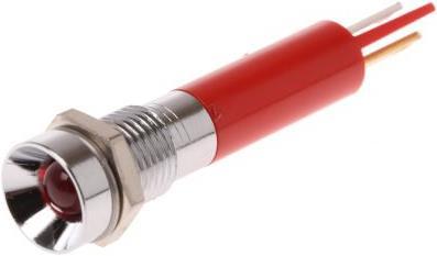 Produktbild RS PRO LED versenkt 8mm chr 24VDC rot blinkend