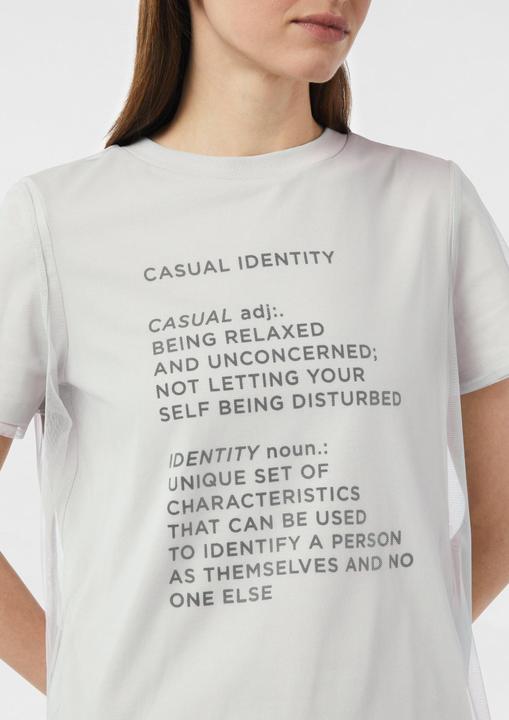 Immagine prodotto Comma T-Shirt T-Shirt mit Mesh-Layer und Schriftprint (36)