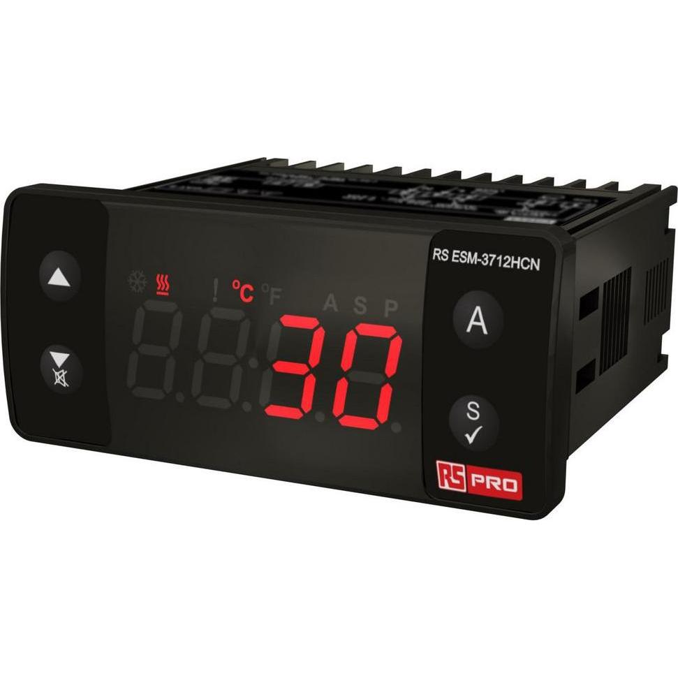 RS PRO Controllore di temperatura a due punti Montaggio a pannello, 1 uscita a relè/ ingresso PT100, 230, Domotica