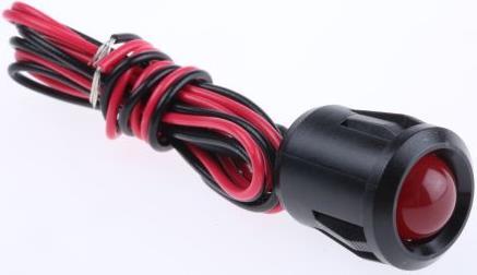 Produktbild RS PRO LED vorst 14mm schwarz 12VDC HE rot