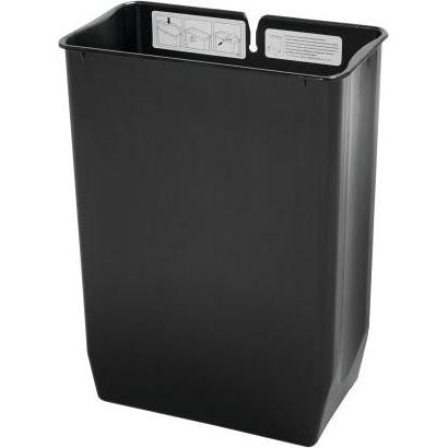 Rubbermaid Cestino a pedale Slim Jim nero 30 L per cestino Step-On in acciaio inox, Pattumiera, Nero