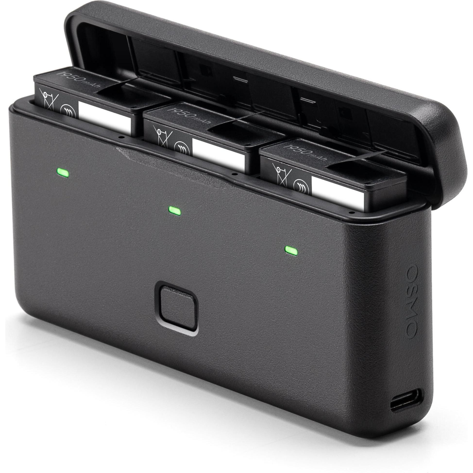 DJI Akkuladeschale 2 (Osmo Action 5 Pro, Osmo Action 4, Osmo Action 3), Action Cam Zubehör, Schwarz