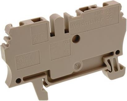 Actual product image Weidmüller ZDU2.5 beige standard terminal,2.5mm 24A