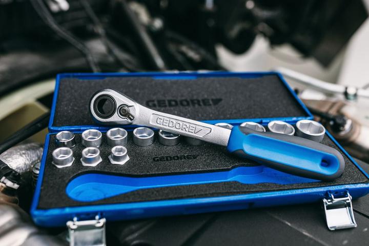 Actual product image Gedore 19 SKU-20 Socket spanner set 1/2", 14 pieces, 10-24 mm (13 mm, 16 mm, 18 mm, 15 mm, 14 mm, 22 mm, 24 mm, 12 mm, 21 mm, 17 mm, 10 mm, 23 mm, 20 mm, 11 mm, 19 mm)