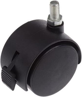 Image du produit RS PRO Roulette nylon 2 roues,Br, Ø50,goujon M8